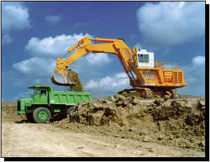 Top Level & Lower Level Loading SAE: 9,5 m3 (12.5 yd3) Backhoe Attachment 